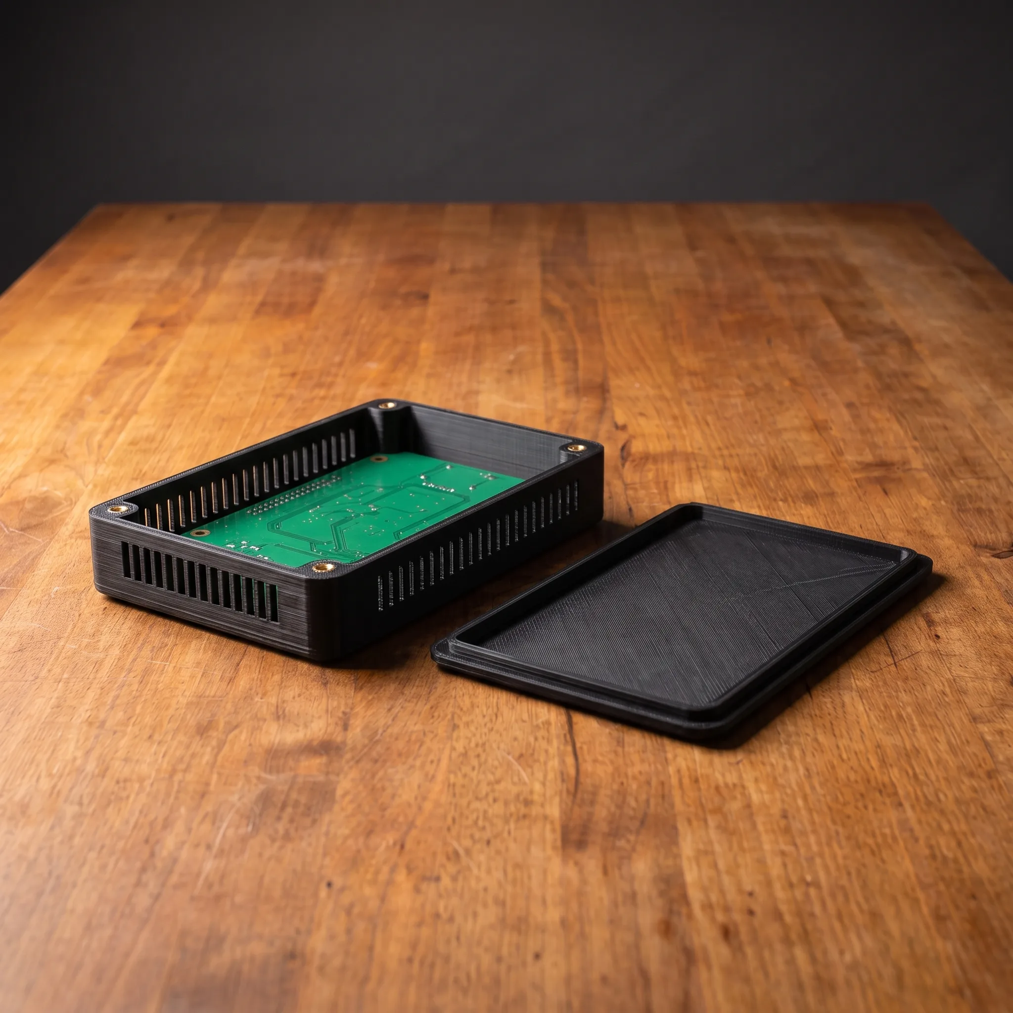 Electronics enclosures: Brass inserts, ESD-safe grades